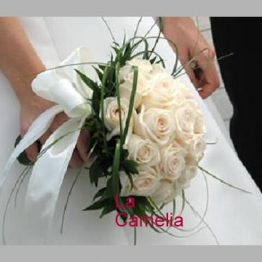 Ramo de novia bouquet rosas blancas