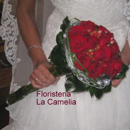 Ramo de novia bouquet rosas rojas